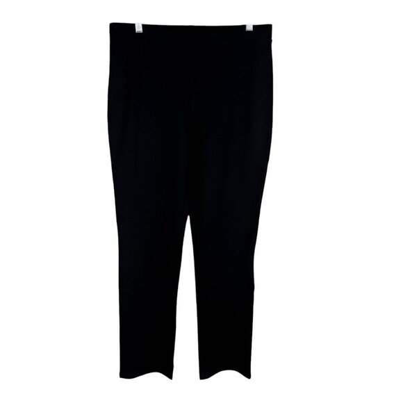 Quince Women's L Tall Ultra Stretch Pull On Ponte Pant Black NWT Inseam 31" - Picture 3 of 12